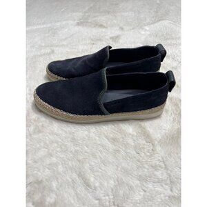 Vince navy Dillon suede leather espadrille shoe women size 8 M